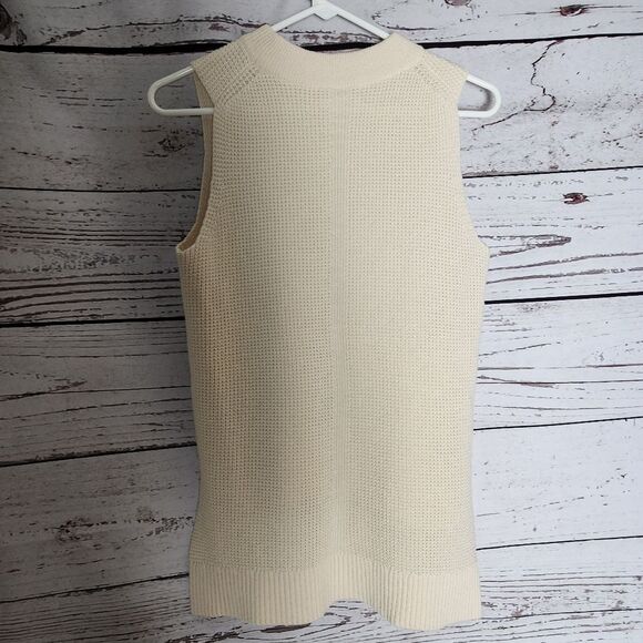 Paper Denim & Cloth Cream Sleeveless Wool Sweater XS - Picture 10 of 10